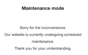 Maintenance Mode 