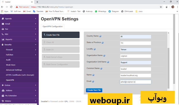 آموزش نصب OpenVPN روی ایزابل