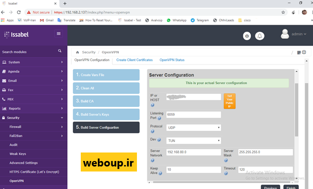 آموزش نصب OpenVPN روی ایزابل